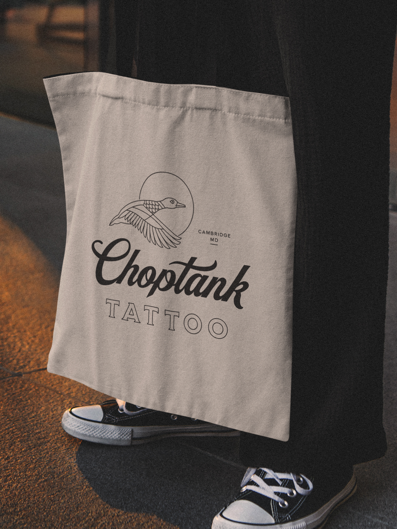 choptank tattoo tote bag