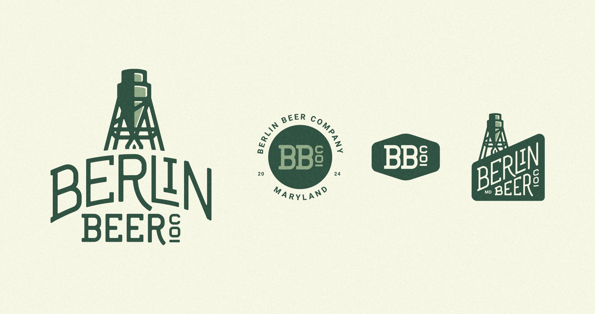 Berlin Beer Company logo mockups and badges